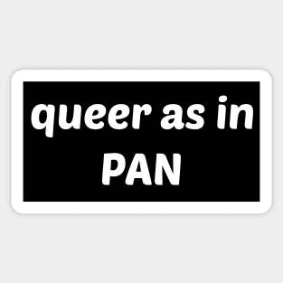 Queer as in... Pan - Black Rectangle Sticker